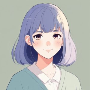 ✨极简可爱少女动漫肖像，纯色背景一键生成！%