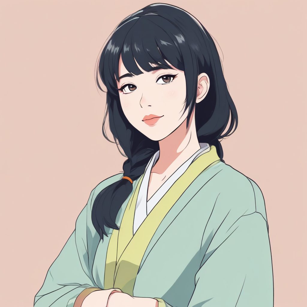 🧸极简奶油风少女插画！抱臂半身像，做情侣头像高级又隐蔽！