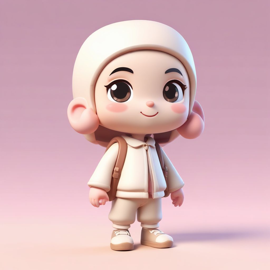 💖极简Q版小可爱表情包合集｜C4D渲染盲盒风全身像