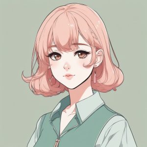 🎨 极简少女动漫头像 | 时尚又可爱，纯色背景✨