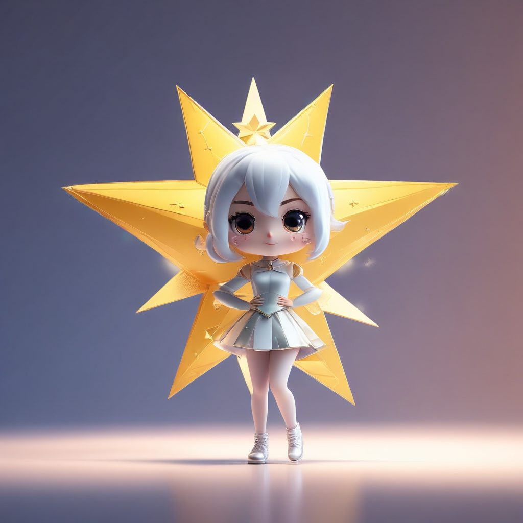 极简圣诞星光Q版立绘：如何用柔和光线生成8K高细节动漫角色