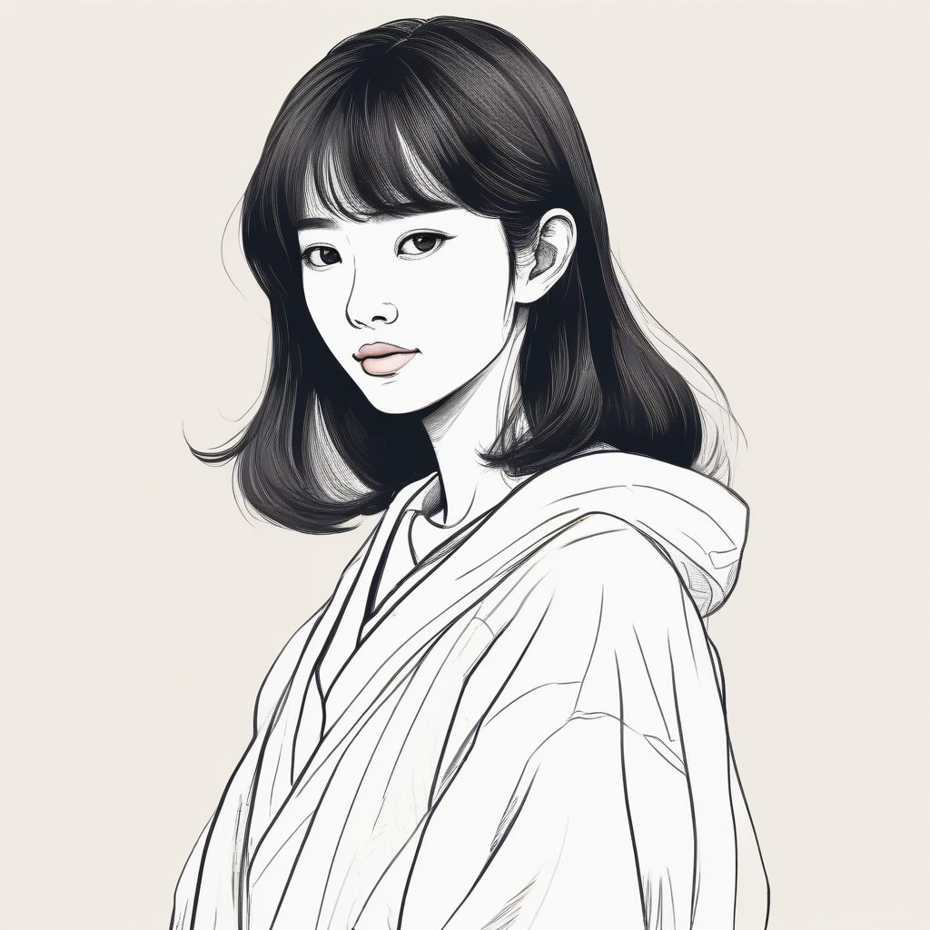 🌸极简手绘插画，日系软萌少女头像！粉蓝纯色背景设计🔥