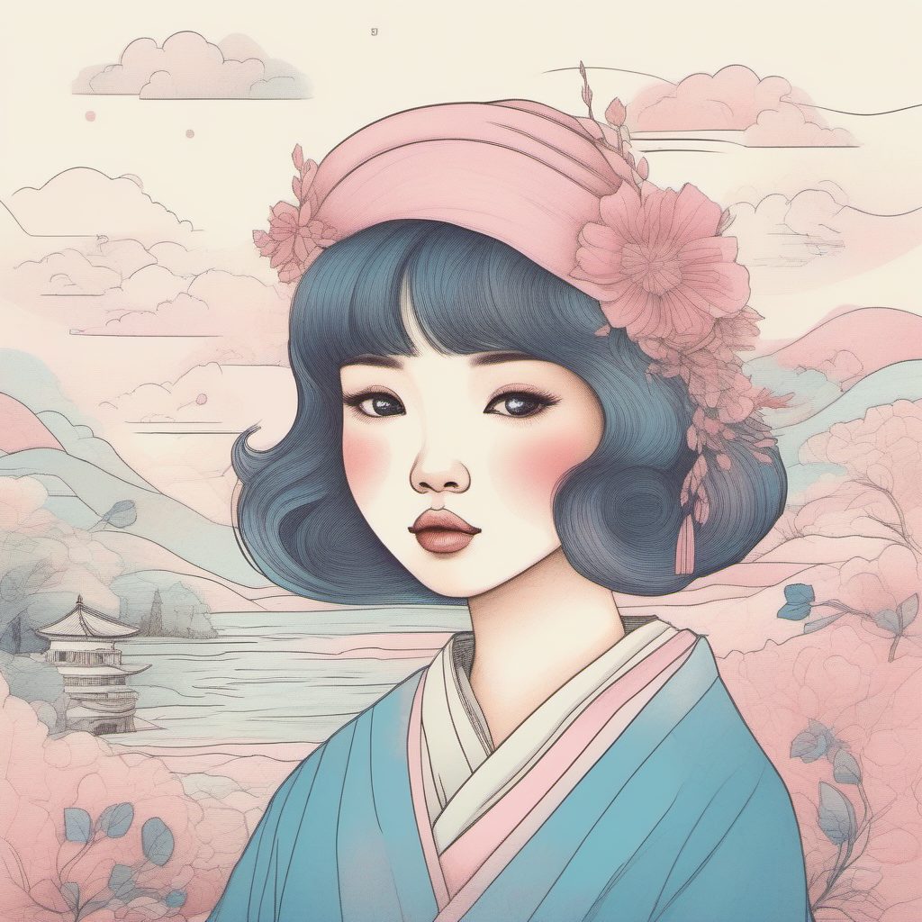 极简线稿下的情绪穿搭:AI如何绘制忧郁又可爱的日系女孩?