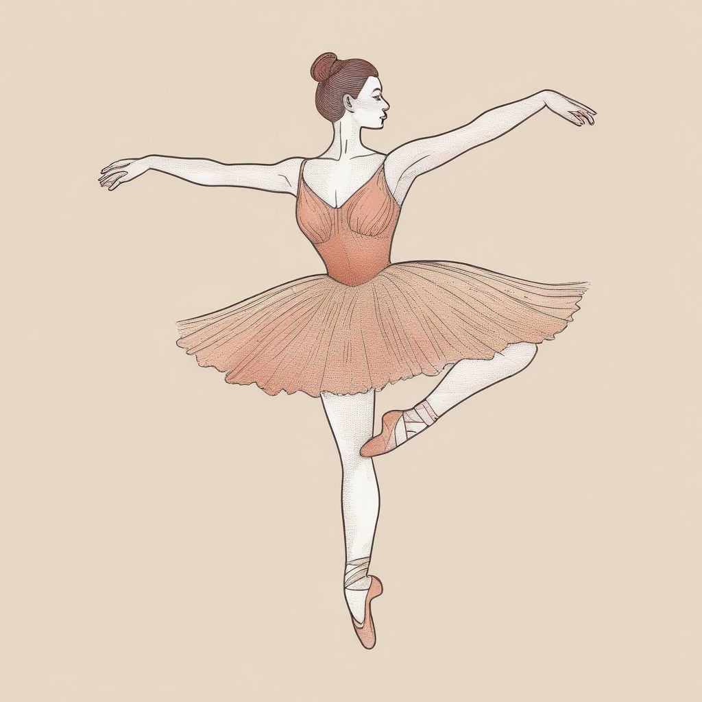 🎀极简线条芭蕾舞者：柔和粉彩色调，艺术感头像生成