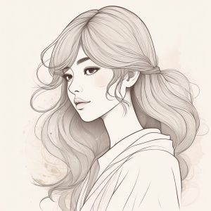 🔥极简线条插画日系动漫少女头像！手绘风格太适合做头像了🌸