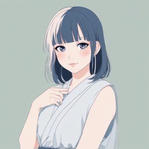 ✨极简线条插画 | 日系时尚动漫少女头像🔥