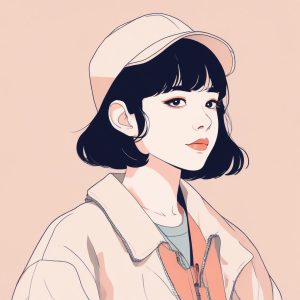 🔥 极简线条插画 | 日系时尚少女头像！✨