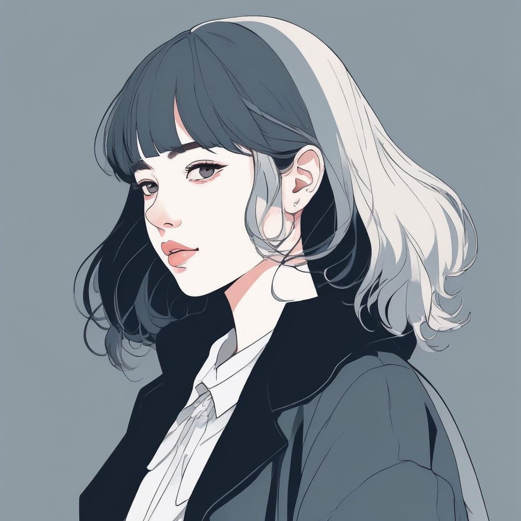 🔥 极简线条日系穿搭！高冷Vibe图生成公式，秒出时尚少女肖像！