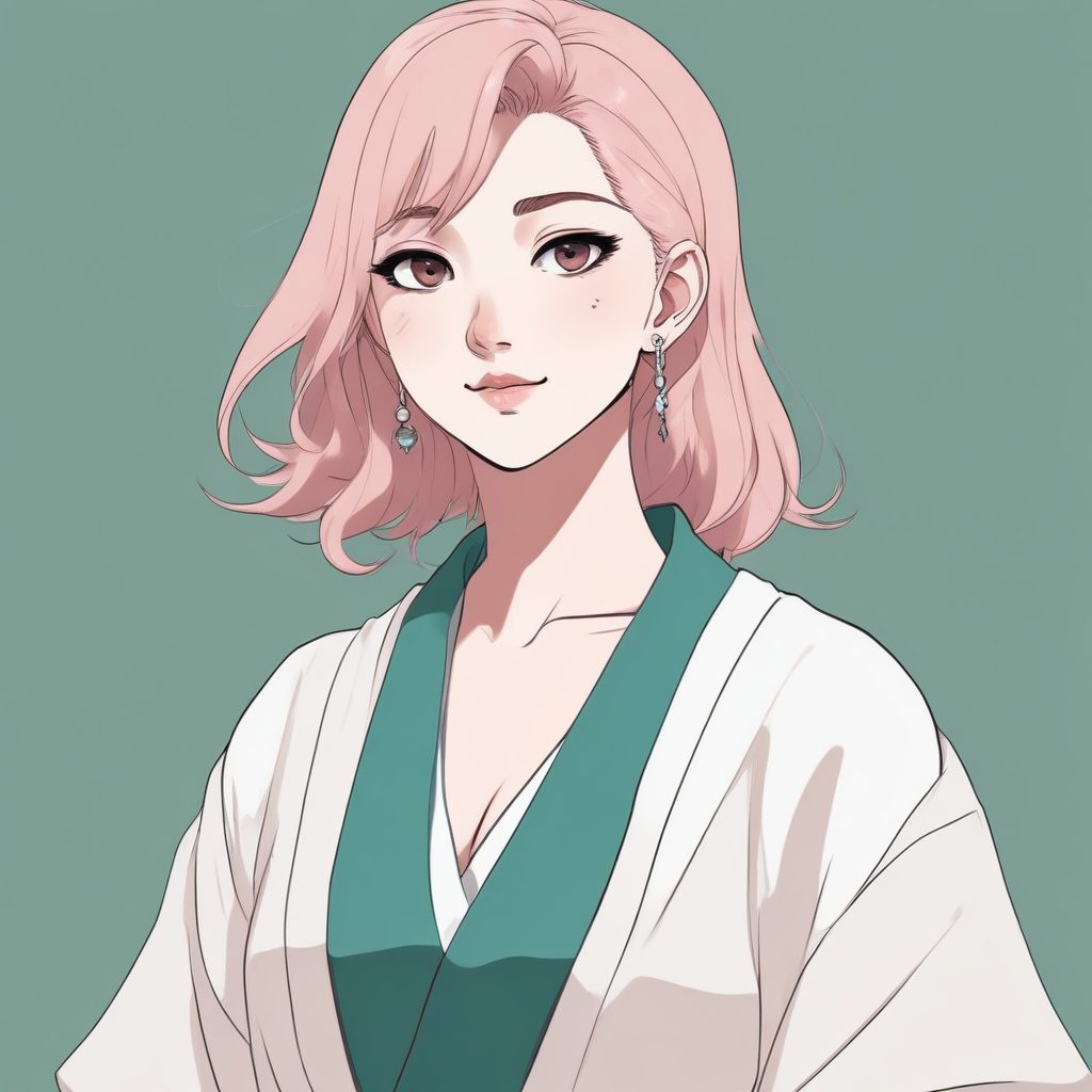 ✨ 极简线条日系动漫少女头像 | 单人极简风格插画设计