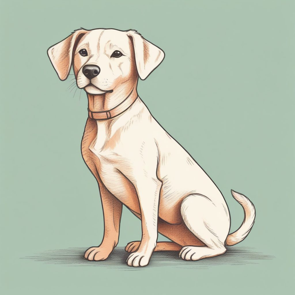 极简线条小狗插画：呆萌治愈系，蜡笔质感头像首选