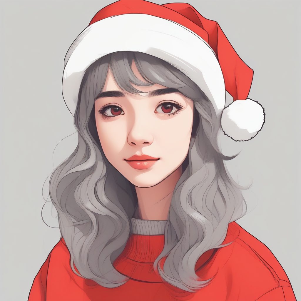 极简主义动漫风：圣诞主题头像绘制教程与提示词分享