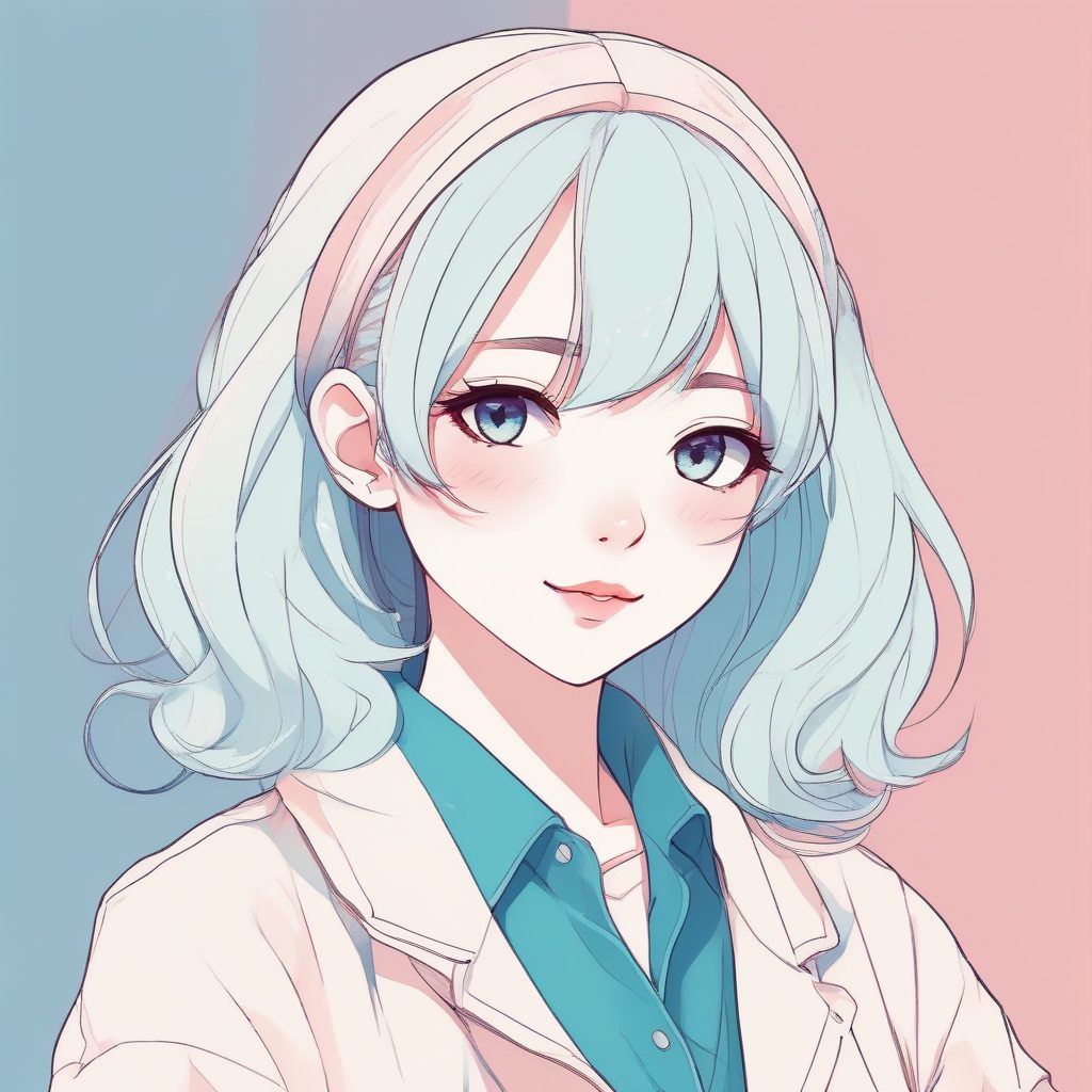 极简主义美学：冷色调动漫肖像，高级感头像模板分享