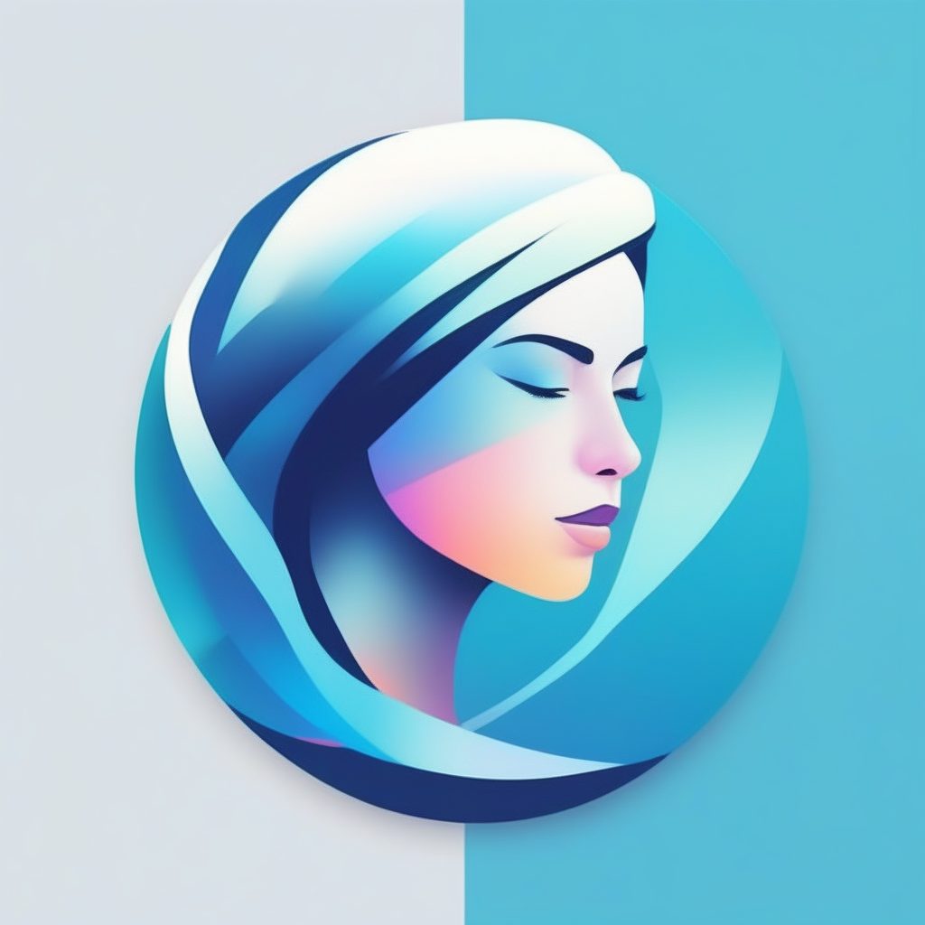 极简主义女性头像LOGO设计:纯色矢量图、柔和色彩和8K超清质感AI绘画教程