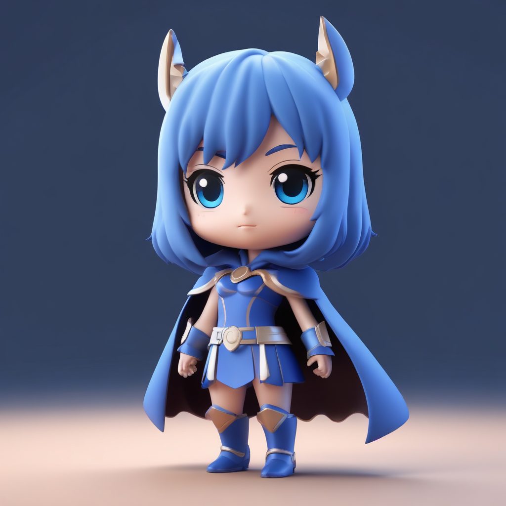 极简主义Q版英雄: 3D粘土超级英雄AI绘画提示词