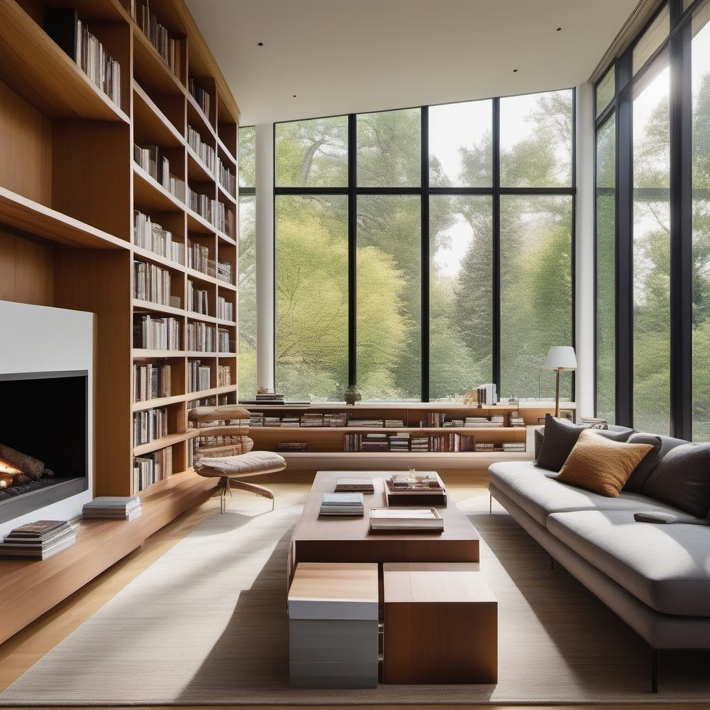 极简主义设计：打造8K超高清漂浮书架的温馨家居空间