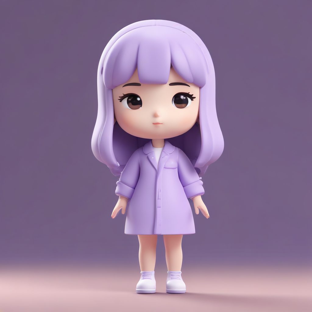 极简主义治愈：冥想Q版手办提示词，纯色背景打造禅意氛围