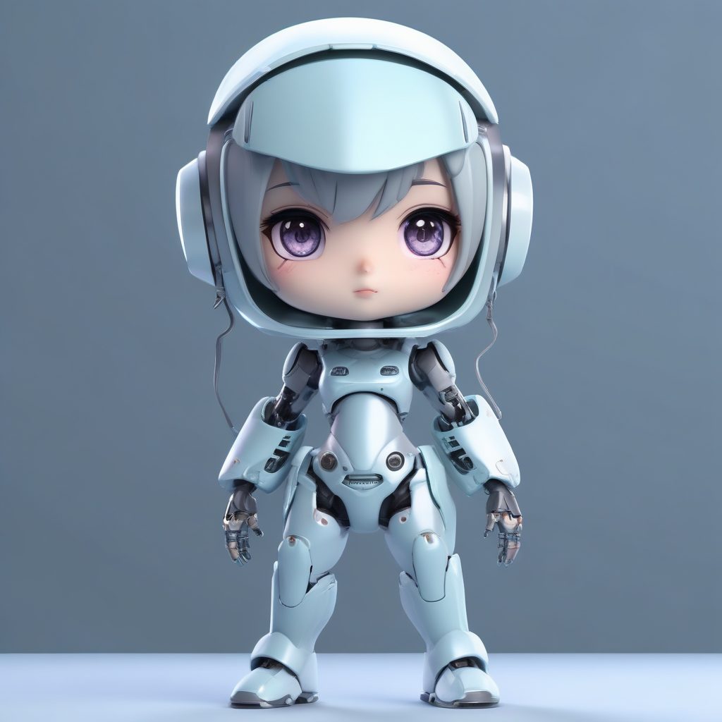 🤖机器人女友Q版！赛博萌物一个可爱时尚Q版动漫人物，表情动作丰富，高科技感头像公式