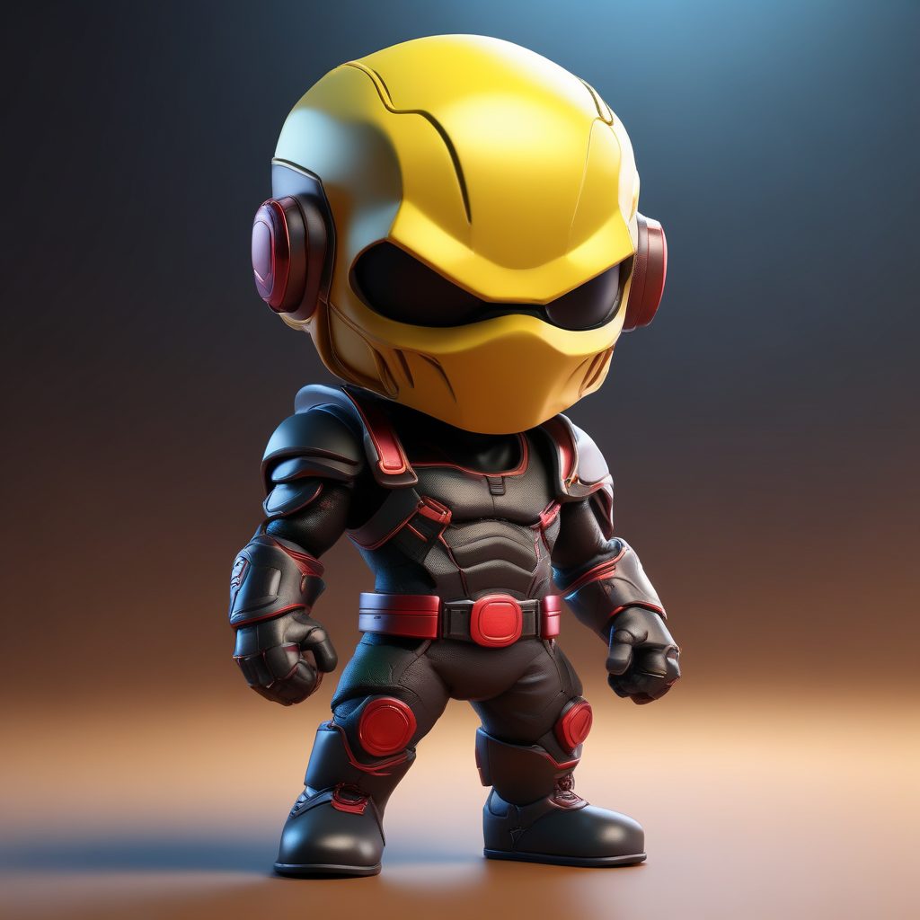 机械铁拳Q版侠客👊C4D液压拳套模型，超立体盲盒全身图！