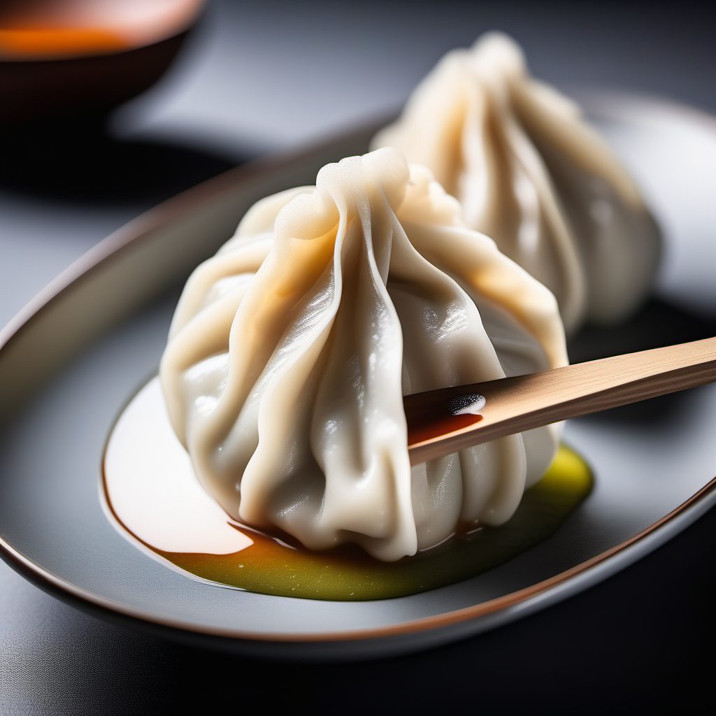 极致美味：小笼包特写镜头AI提示词，展现食物蒸汽与通透质感