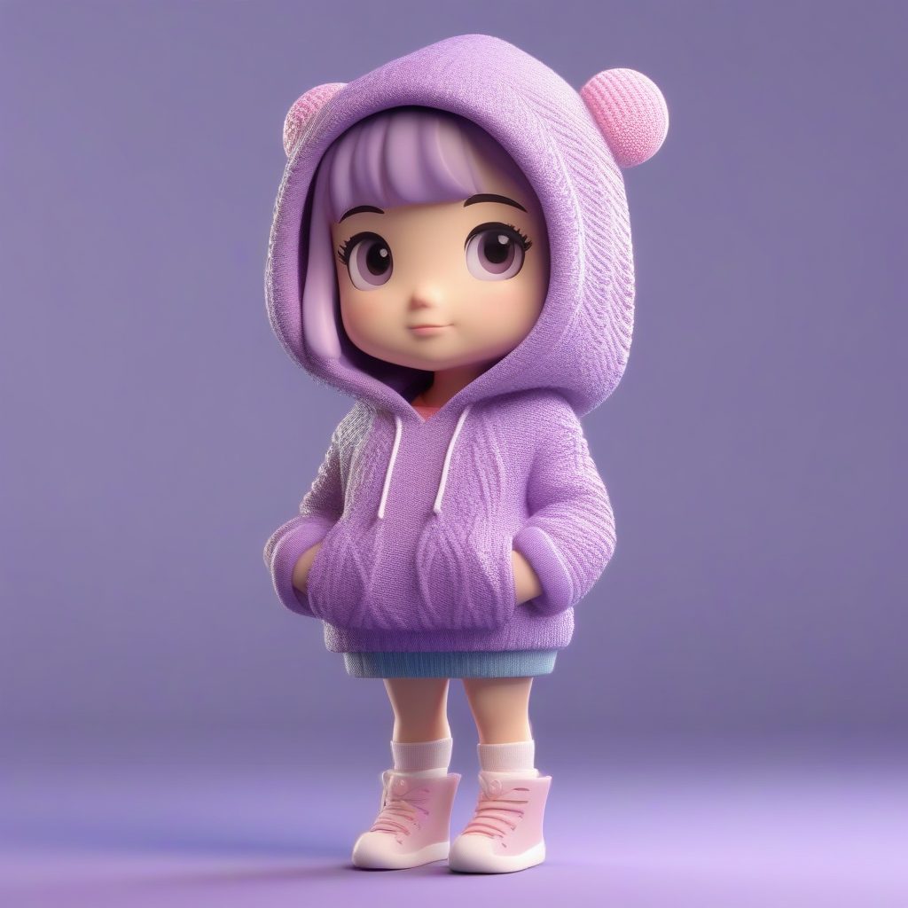 家居舒适风:Q版超大卫衣女孩3D渲染,如何优化长尾词排名