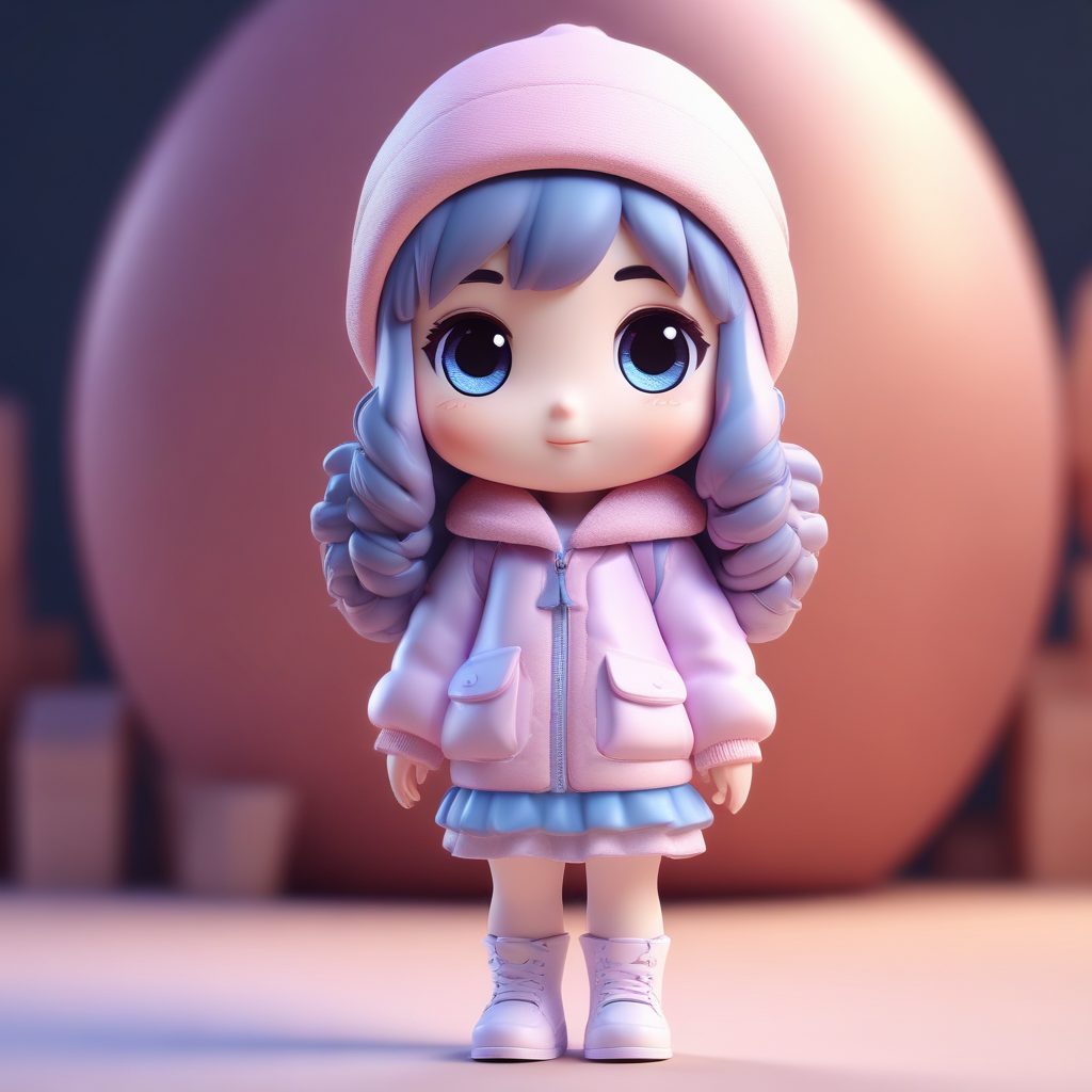 🌈渐变色彩大师｜神级光影Q版女孩全身像，绝美高细节壁纸！