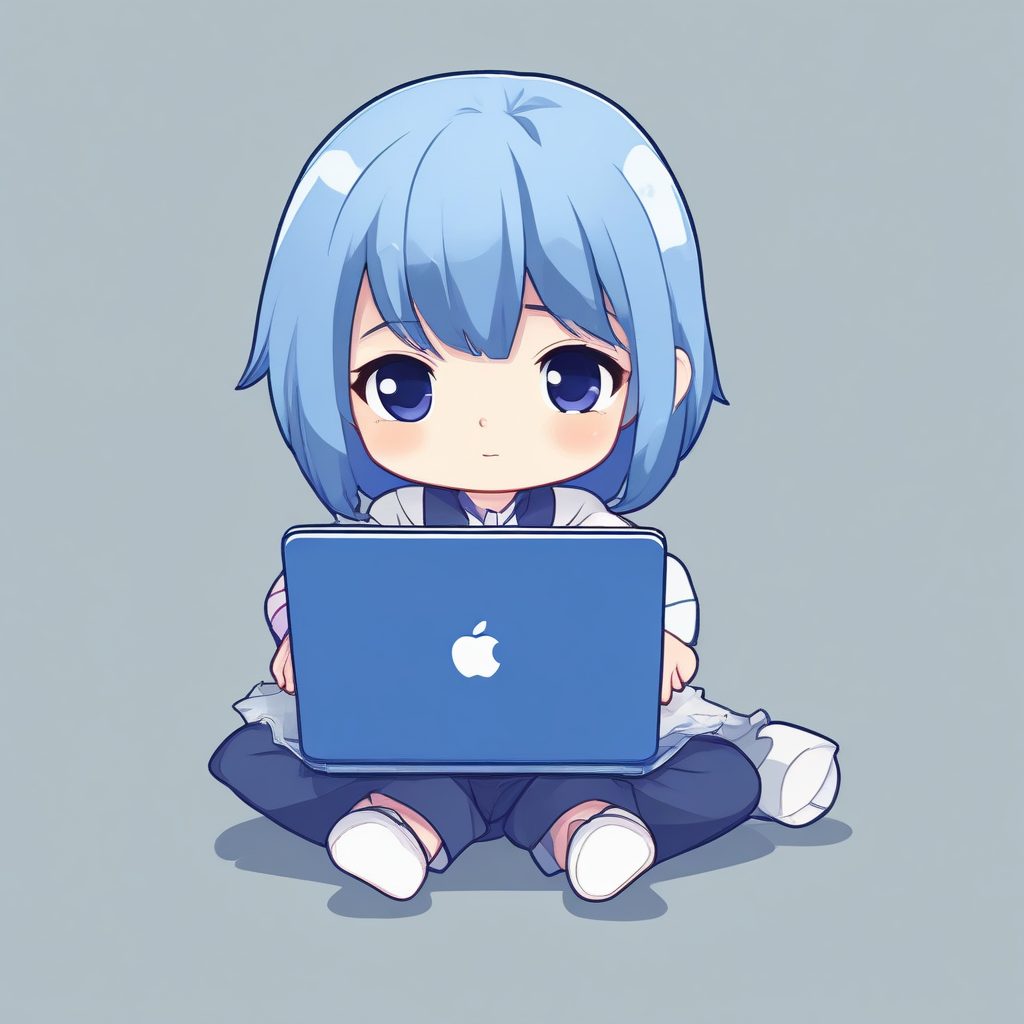 💻键盘侠也可爱！Q版程序员人设，酷飒蓝配色头像生成