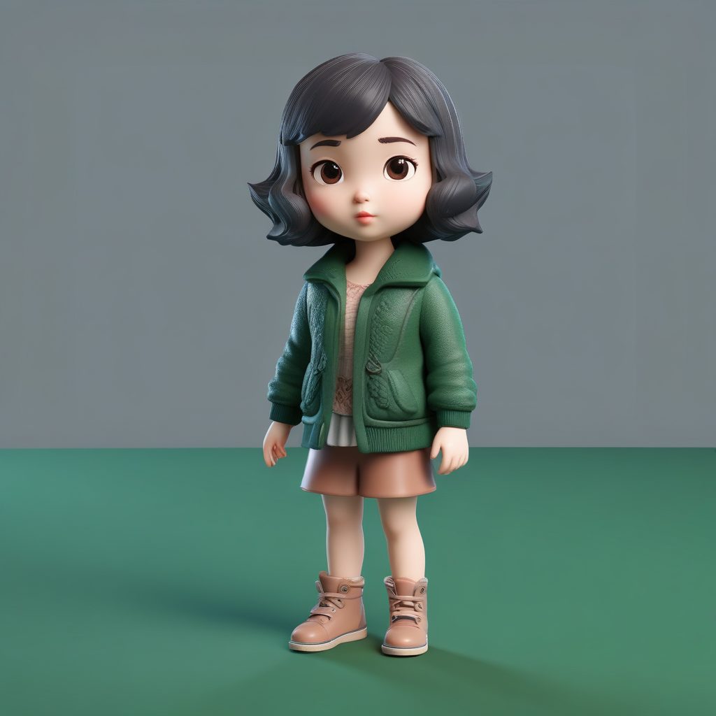 胶片摄影师: Q版复古相机女孩的专注神情(AI提示词)