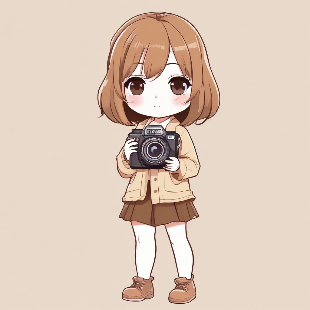 📸胶片收藏家！复古相机Q版女孩，文艺清新头像生成