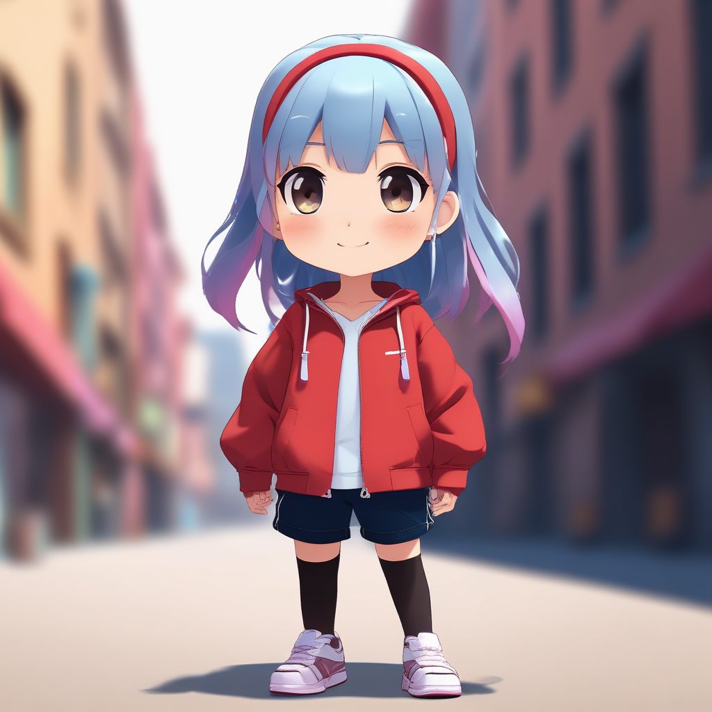 🔥街舞Locking Q版！律动感爆棚一个可爱时尚Q版动漫人物，表情动作丰富，纯色背景头像公式