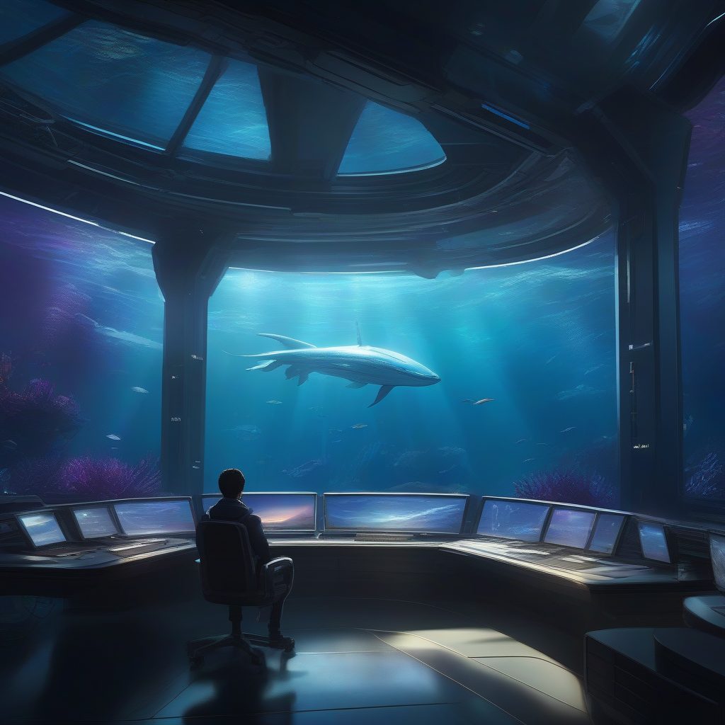 进阶技巧:创造深海科幻场景,AI绘画巨型生物与水下光影对比