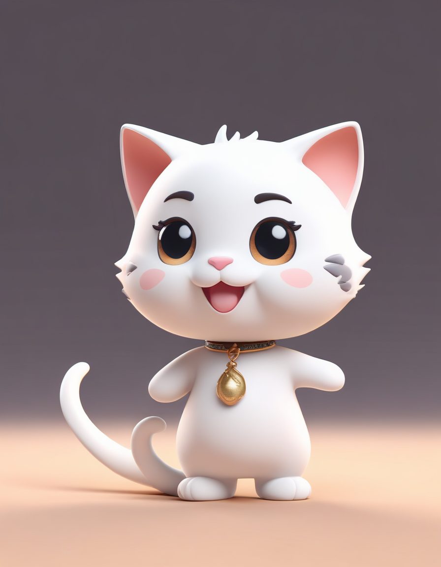 今日限定：Q版小猫咪跳舞！3D黏土手办，高细节8K拿来当素材！