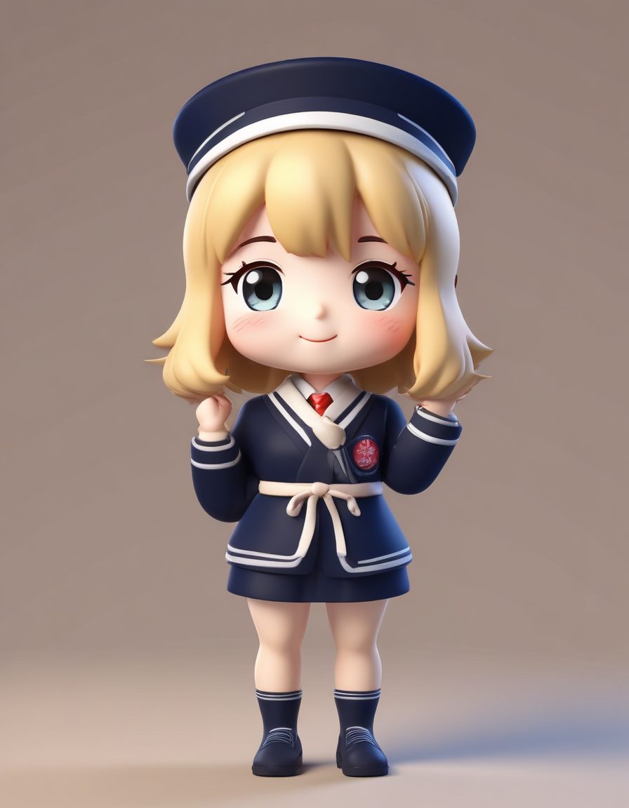 🎀JK制服控！元气满满日系Q版Chibi，C4D粘土风头像生成