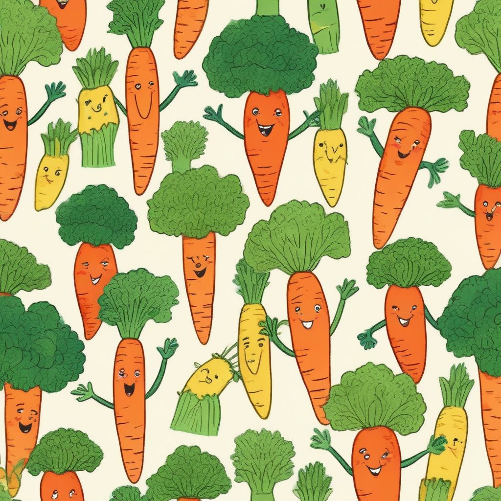 卡通蔬菜总动员:扁平可爱插画AI提示词(异想天开)