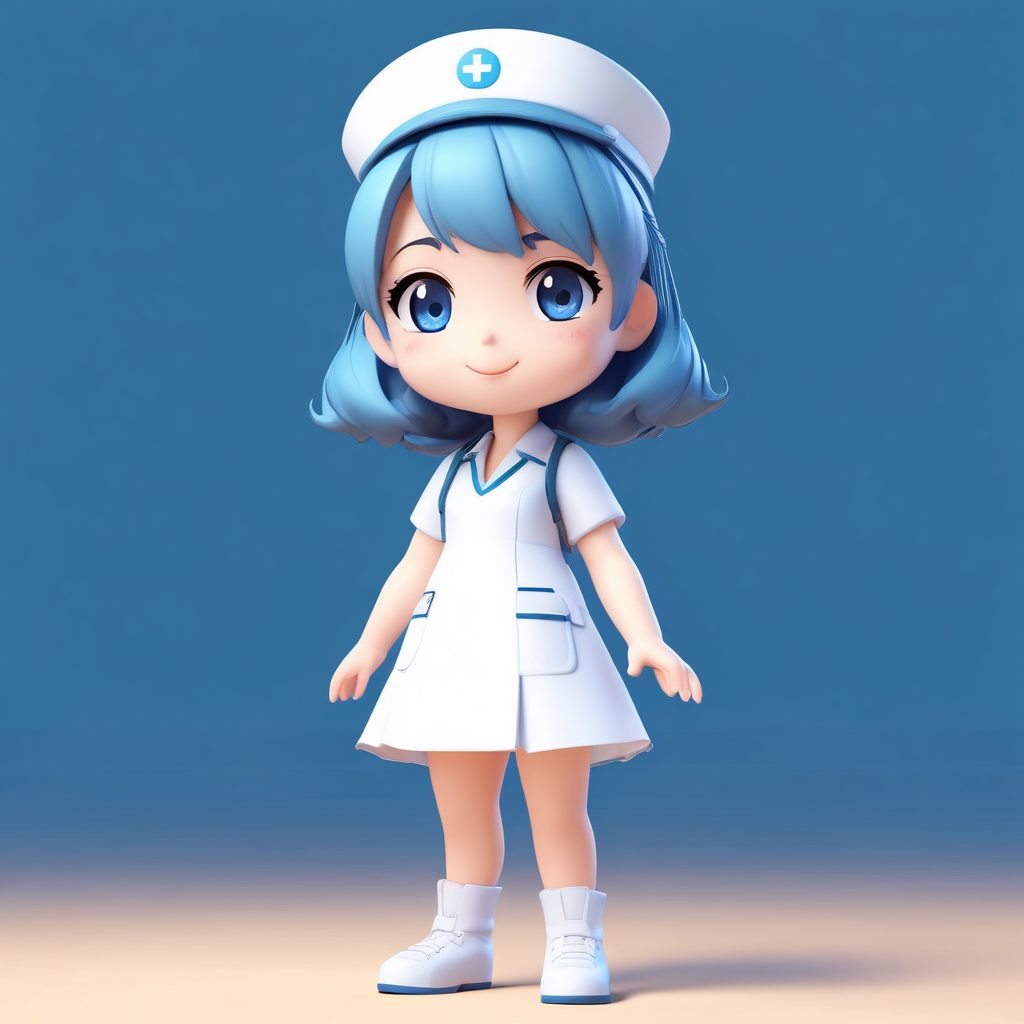 🎀可爱爆击！Q版护士少女全身像提示词 | 3D盲盒收藏级素材
