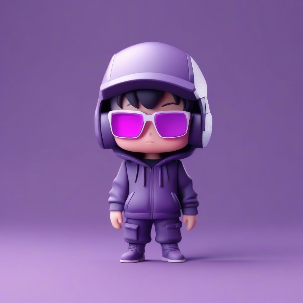 科技黑客Manga Chibi：高细节Octane渲染，未来感3D盲盒提示词