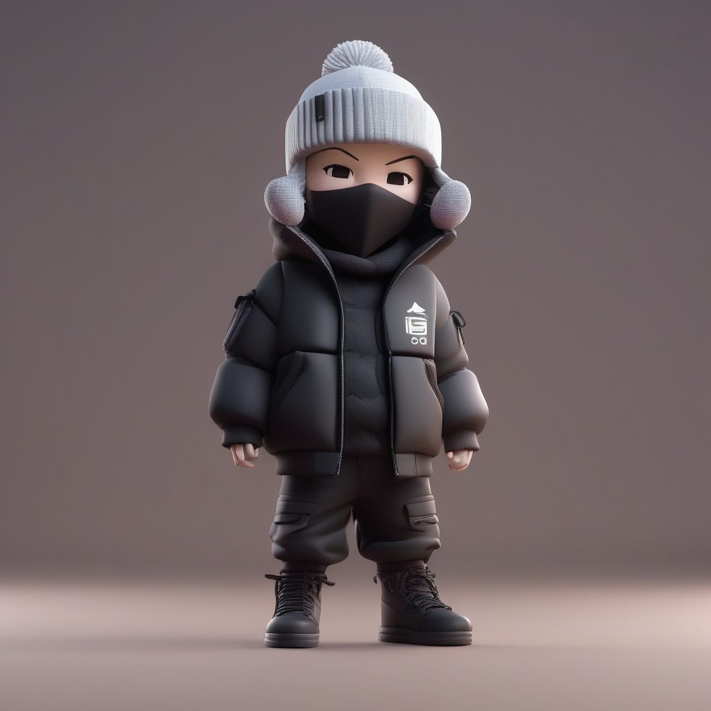 酷飒街头：冬日潮流Q版马丁靴穿搭，3D盲盒风全身站立图生成秘籍