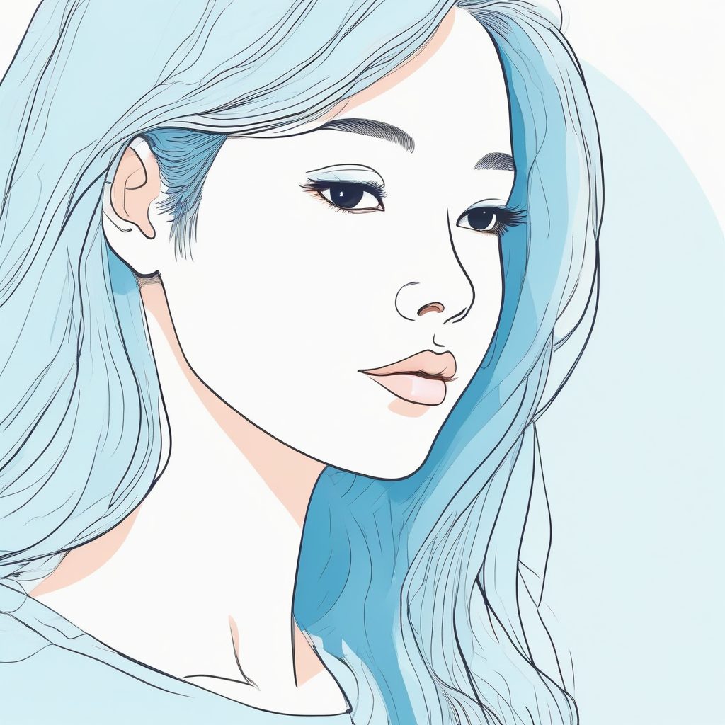 🖍️蜡笔涂鸦风！日系少女线稿头像，厚重线条和柔和色块，童趣软萌