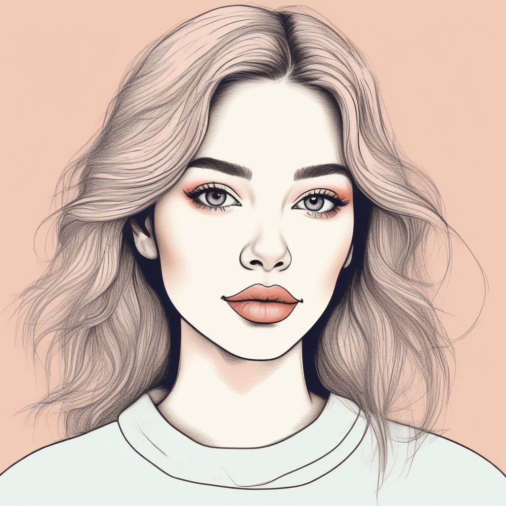 蜡笔质感：温暖治愈系少女肖像，手绘纸张纹理的魅力！