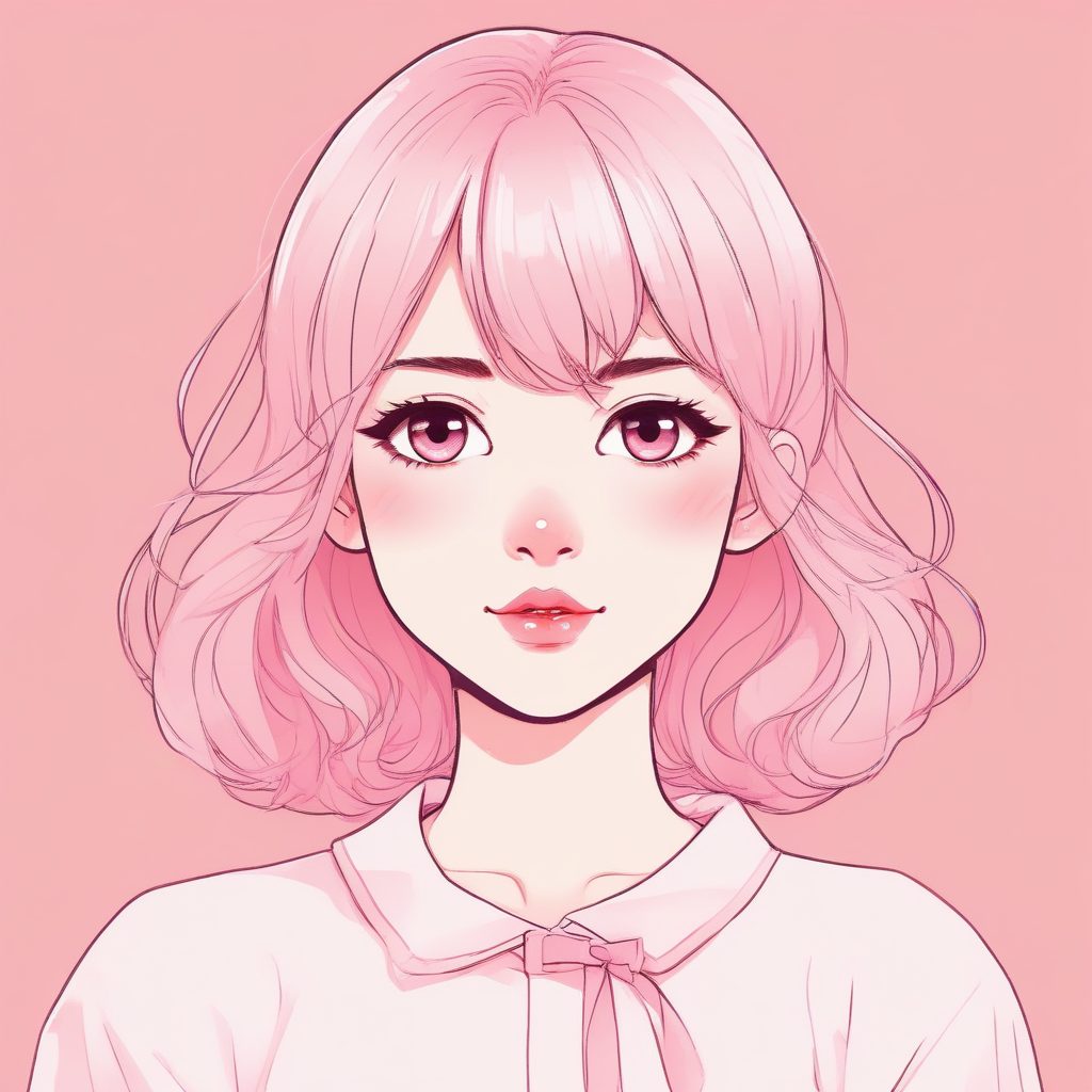 懒人必备！粉色控专属极简头像，超甜美草莓马卡龙配色