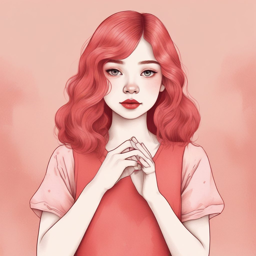 浪漫比心：AI绘制情人节主题粉蓝系软萌插画