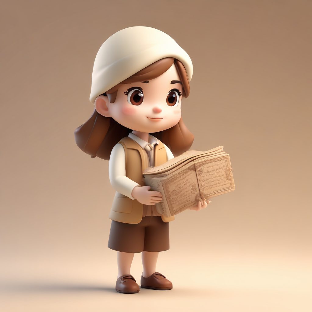 📜历史老师Q版人设图！怀旧复古配色，C4D建模8K超高清，动漫化头像