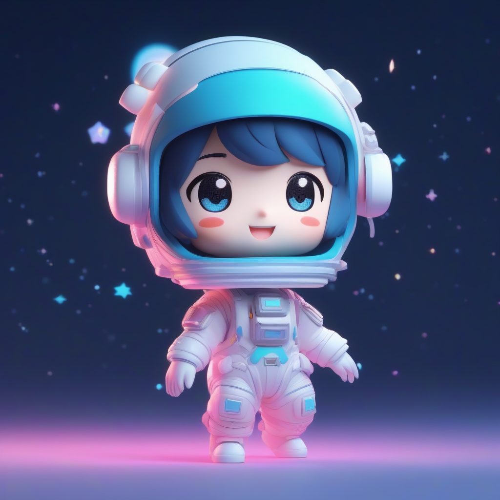 零基础学会C4D宇航员Q版女孩:3D盲盒手办全身渲染AI提示词 25 零基础学会C4D宇航员Q版女孩:3D盲盒手办全身渲染AI提示词