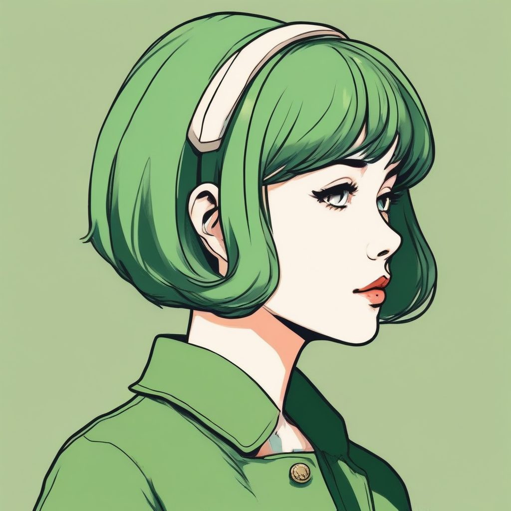 🌿 罗勒绿配色!复古文艺极简风插画,手机锁屏素材