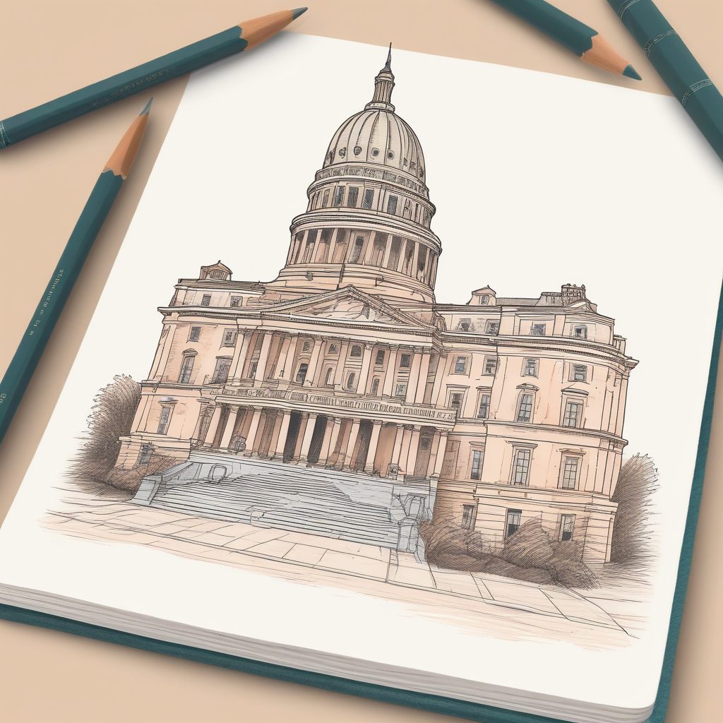 旅行必备！极简地标建筑手绘，Vintage复古配色，一键出片