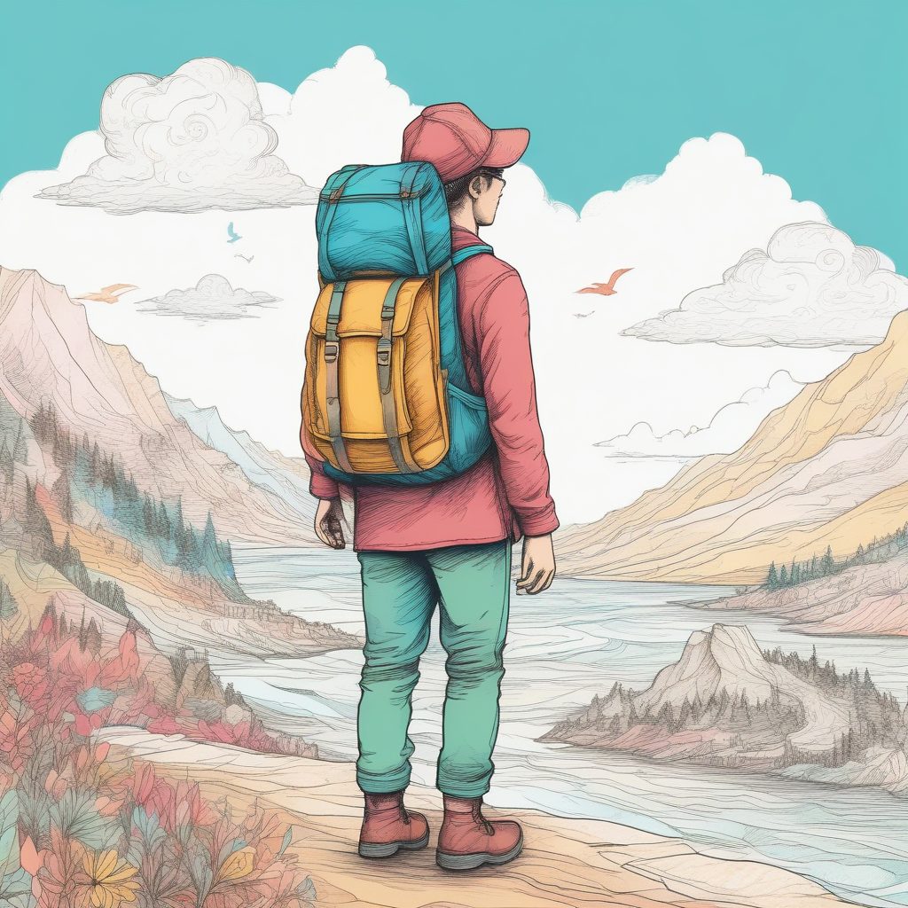 📒旅行手账拼贴风插画！色彩丰富，异想天开的治愈系人物！