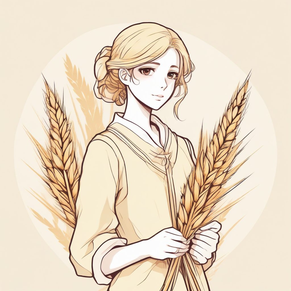 🌾麦穗与少女：田园治愈系极简壁纸，低饱和度高级感配色