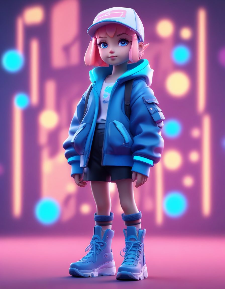 盲盒手办风 | 赛博朋克Q版少女的未来感穿搭