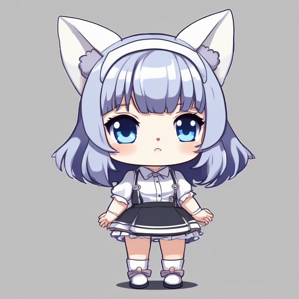 🐱猫耳女仆Q版！傲娇表情和超萌动态姿势，高细节AI素材！