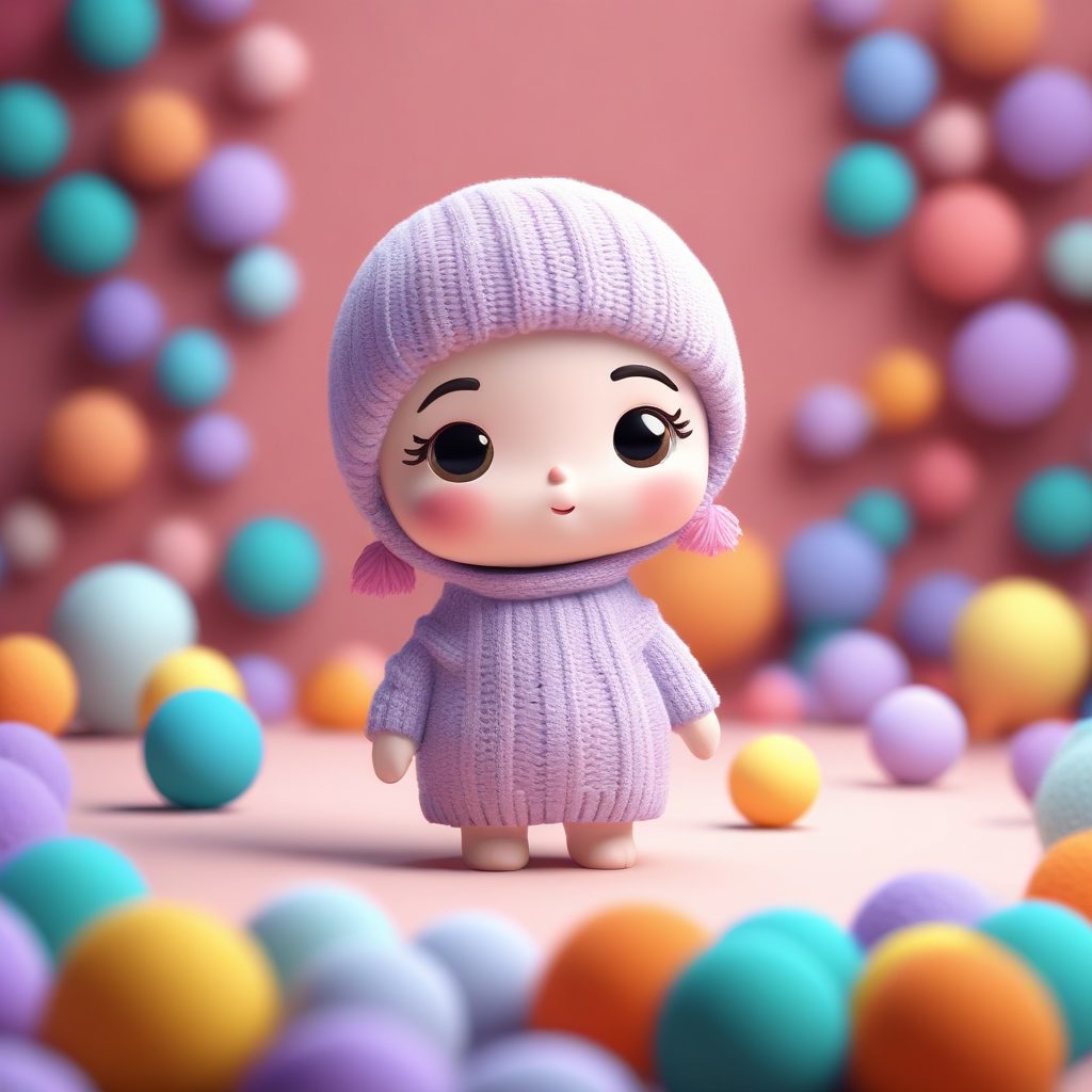 🧶毛绒球怪!Q版人物玩毛线球,超可爱粘土全身像