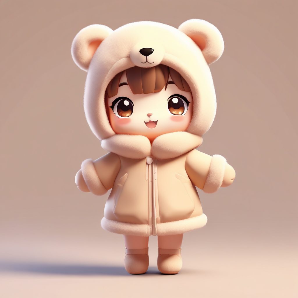 🐻毛绒泰迪熊Q版！治愈系玩偶一个可爱时尚Q版动漫人物，表情动作丰富，全身像素材分享